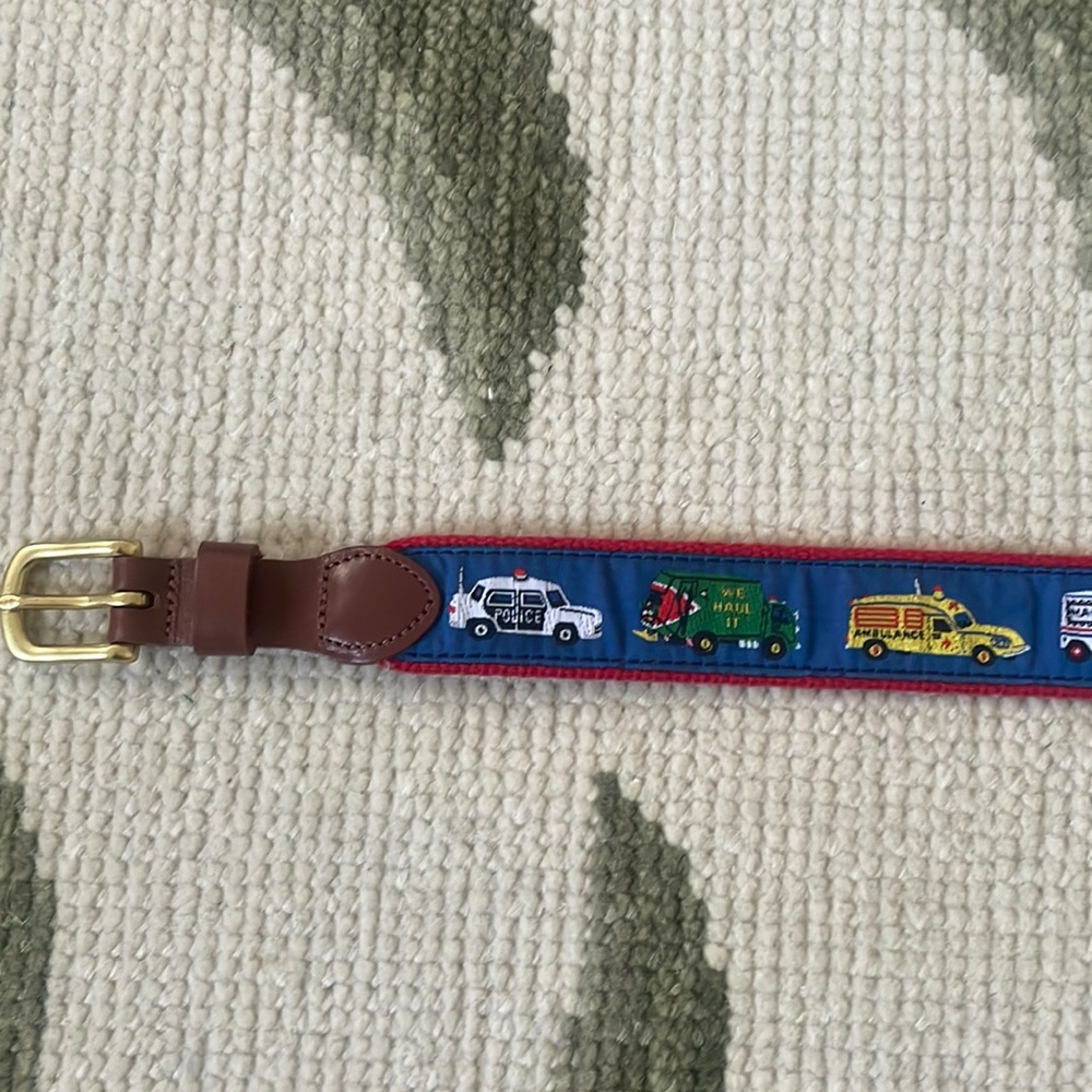 Boys Leatherman Belt- Vehicles (larger size)